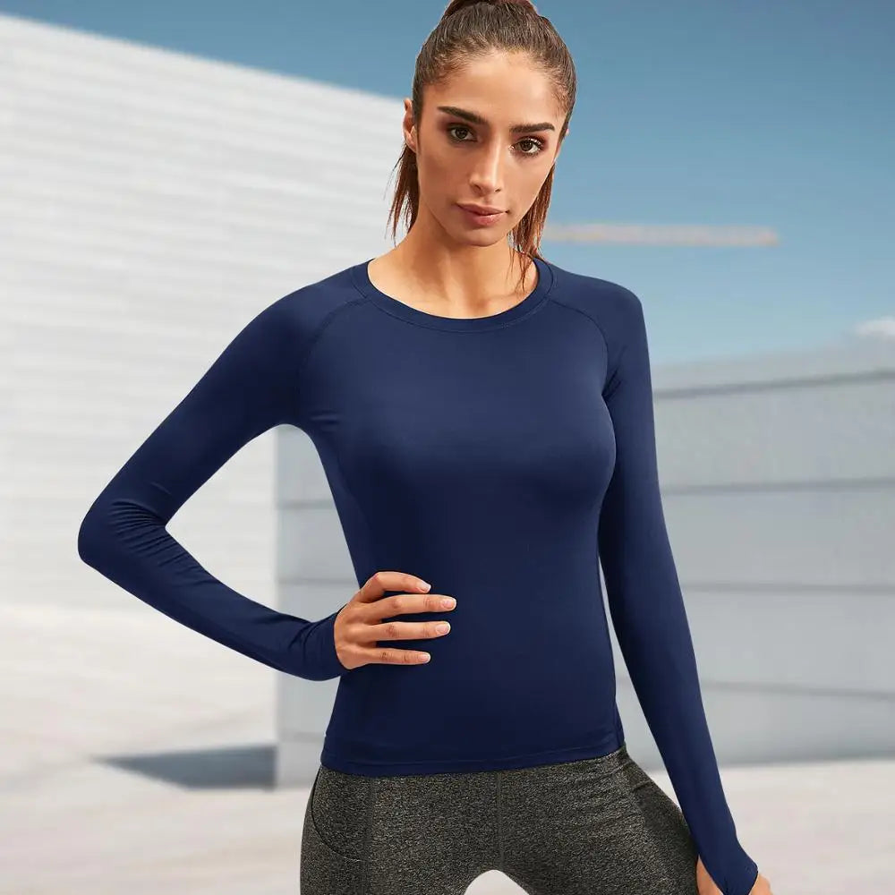 Long sleeve lightweight quick dry poly blend top